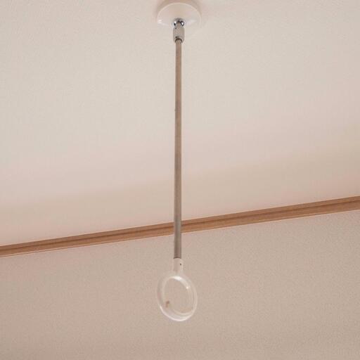 7.5帖洋室に室内物干し機 物干竿を通すと室内干しが可能な川口技研の「ホスクリーン」
