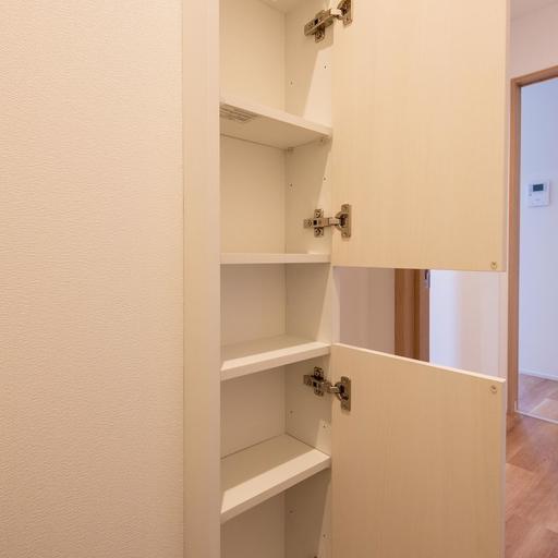 トイレ内収納 ストック品を収納可能