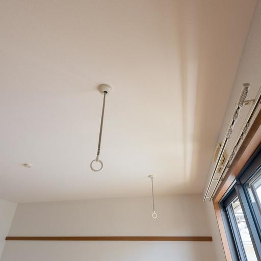室内物干機(ホスクリーン) 物干し竿を通して使う物干機