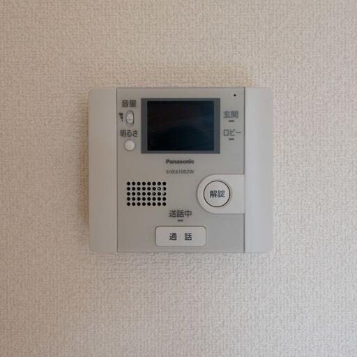 インターホン受話器 室内のモニター付インターホン(オートロック解錠機能付)