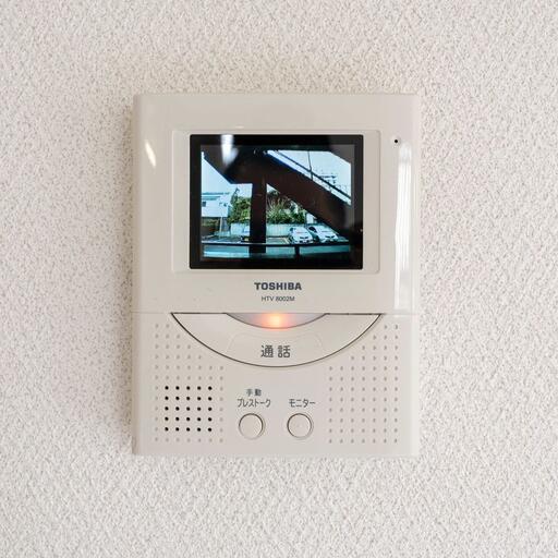 モニター付インターホン受話器 室内の受話器もカラー表示で見やすい