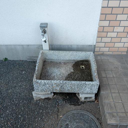 あると便利な外水道 洗車やアウトドア用品にもどうぞ
