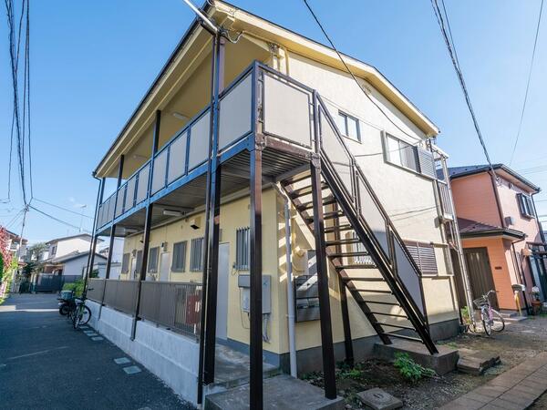 コーポユミ外観 周辺は落ち着いた住宅街で静かな環境