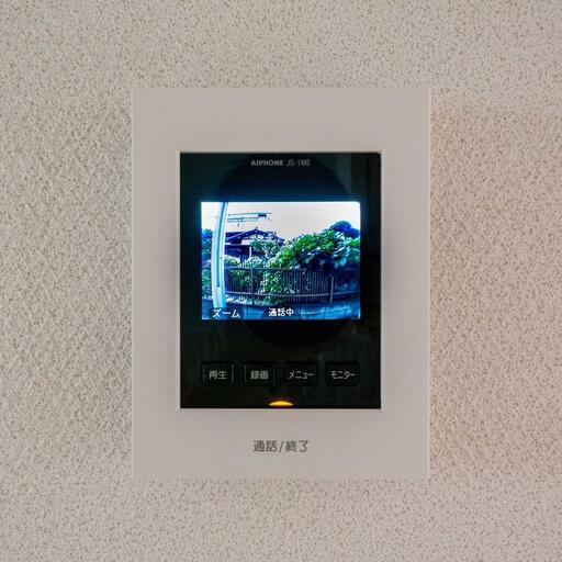 室内インターホン受話器 カラー画面で録画も可能