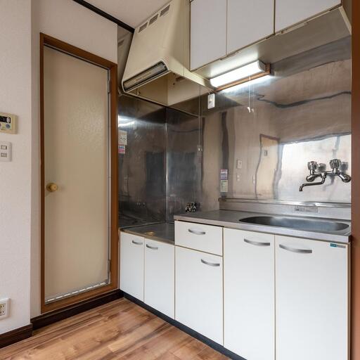 キッチン流し台 2口ガスコンロ(都市ガス)対応のキッチン