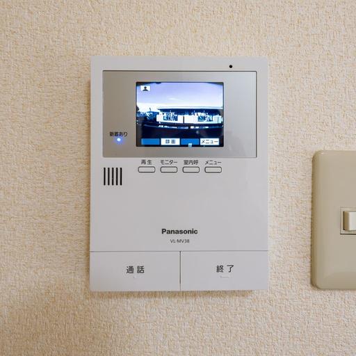インターホン室内受話器 来訪者の確認ができるモニター付