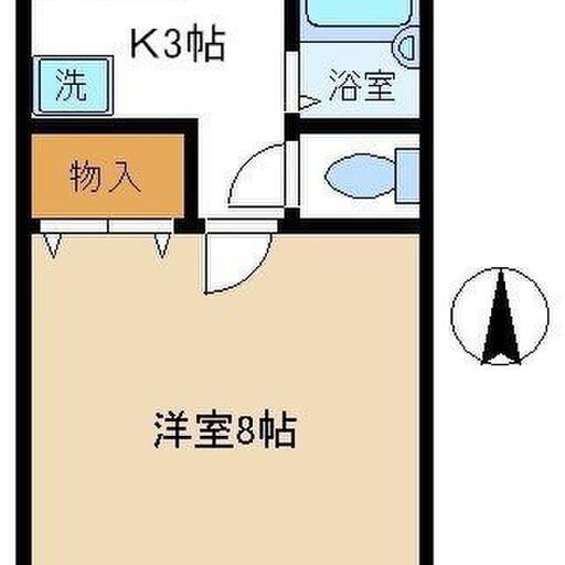 8帖洋室のある、南向きのお部屋