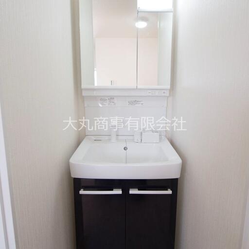 洗面化粧台 収納付二面鏡の洗面化粧台