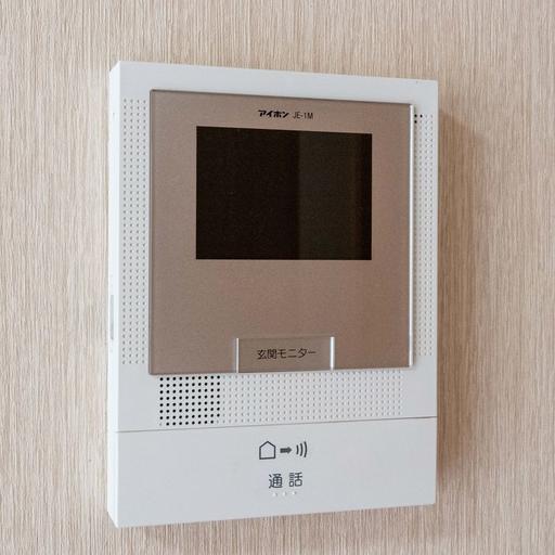 インターホン受話器 玄関外の様子がわかるモニター付