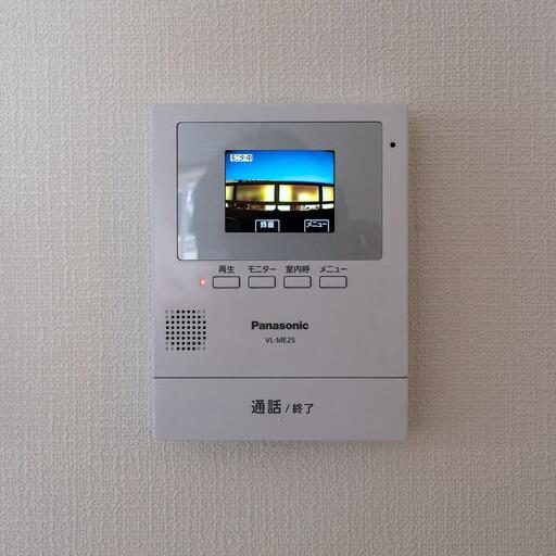 インターホン受話器 モニター付(録画機能あり)で安心