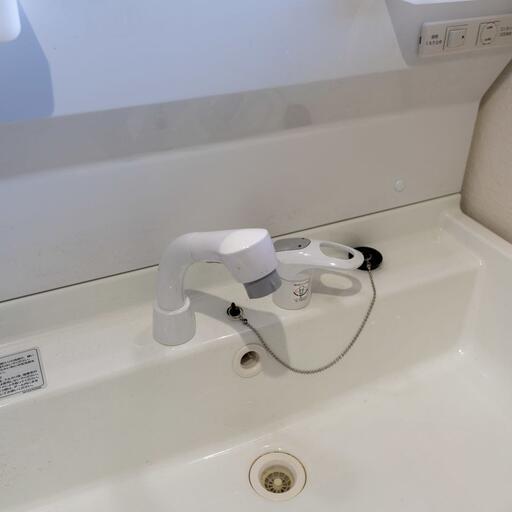 洗面台の水栓 シャワー付