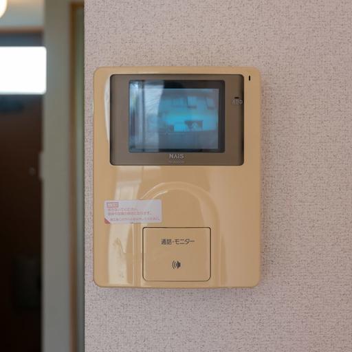 インターホン室内受話器 来訪者の姿を確認できるモニター付き