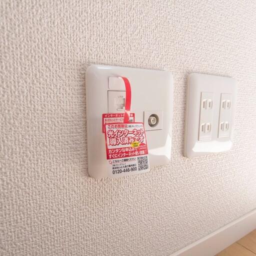 インターネットは無料 LANケーブルを差し込めば、その日からインターネットが利用可能