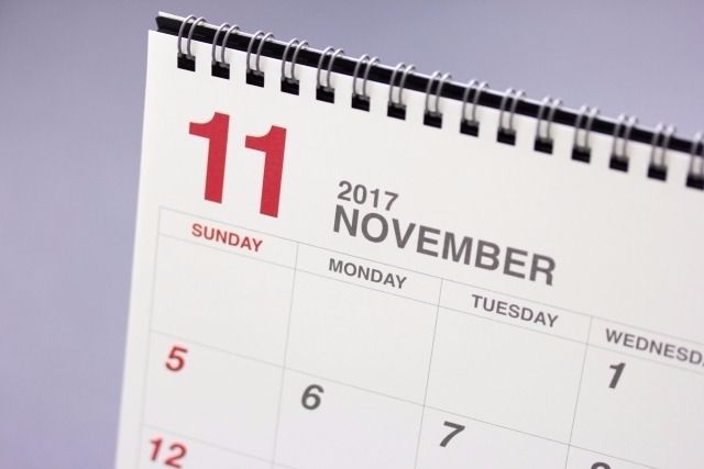 ◆11月：定休日のお知らせ◆